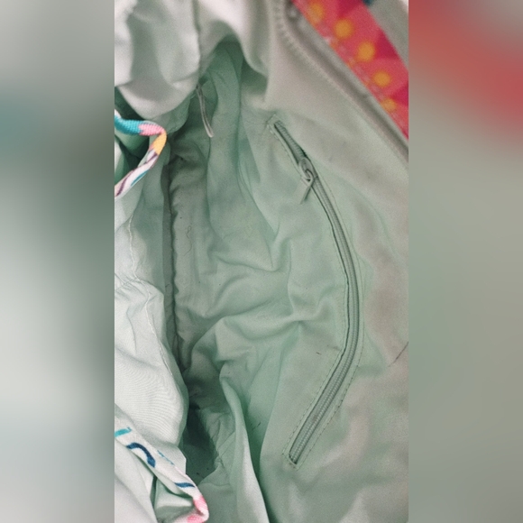 Vera Bradley "Lighten Up" slim crossbody mint with flowers - Picture 8 of 8